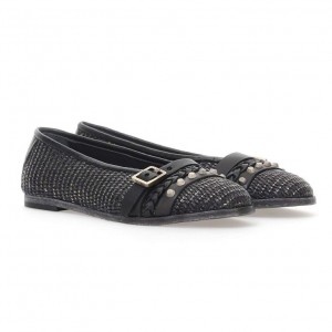 A.S.98 Jayla Kadın flat shoes Siyah | TR-XRU350964