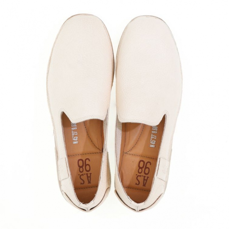 A.S.98 Alberic Erkek flat shoes Bej Rengi | TR-HTC935467