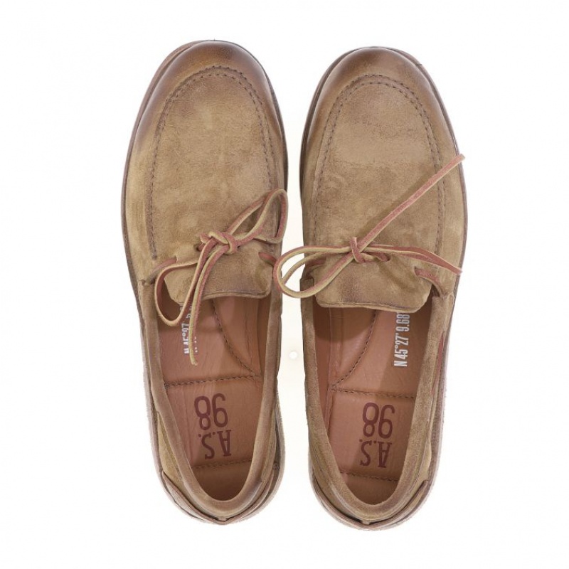 A.S.98 Aldous Erkek flat shoes Açık Kahverengi | TR-ERG546312