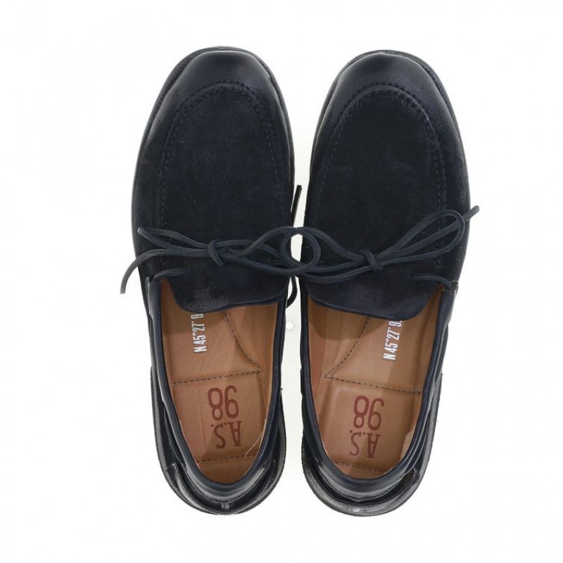 A.S.98 Aldous Erkek flat shoes Siyah | TR-GMP819604