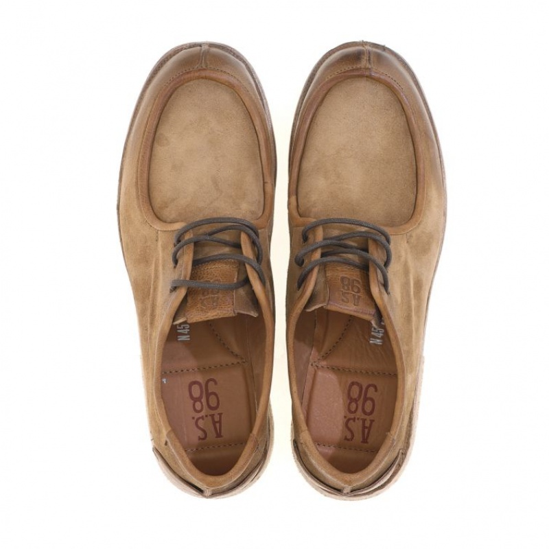 A.S.98 Alf Erkek flat shoes Açık Kahverengi | TR-CKN324165