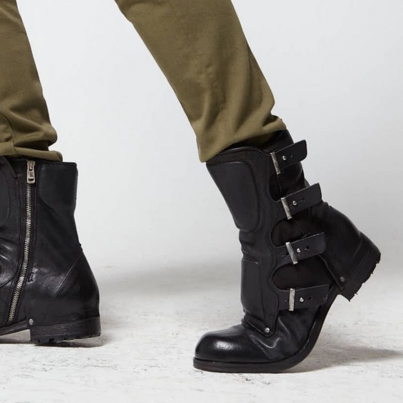 A.S.98 Boots Shield 409204 Erkek Ankle boots Siyah | TR-BXW367189