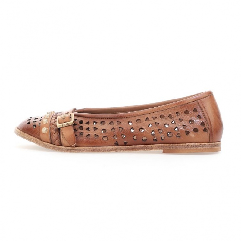 A.S.98 Jakki Kadın flat shoes Kahverengi | TR-EXU831254