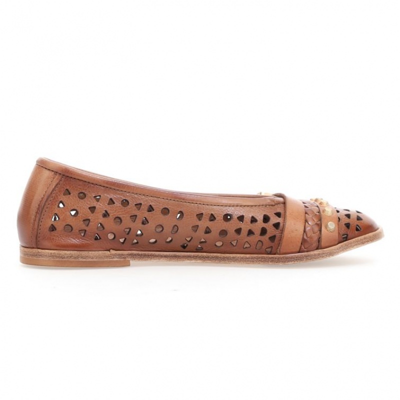 A.S.98 Jakki Kadın flat shoes Kahverengi | TR-EXU831254