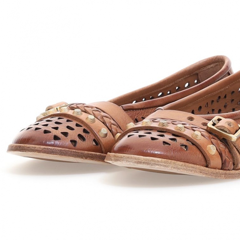 A.S.98 Jakki Kadın flat shoes Kahverengi | TR-EXU831254