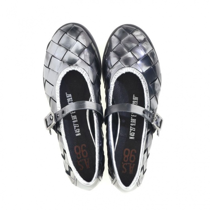 A.S.98 Janae Kadın flat shoes Titanyum | TR-YCD617042