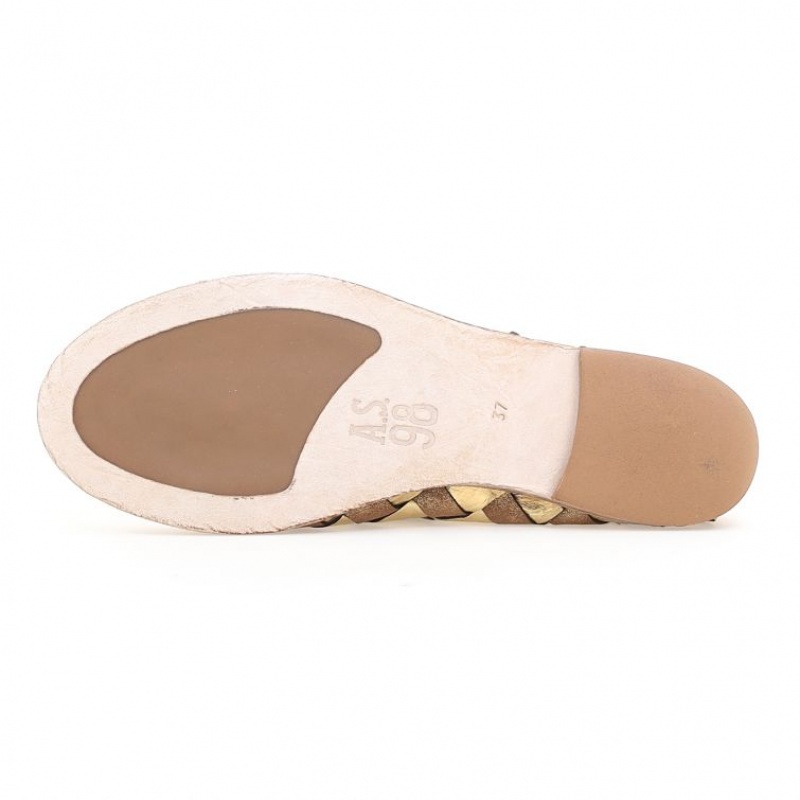 A.S.98 Janel Kadın flat shoes Altın | TR-AWG541962