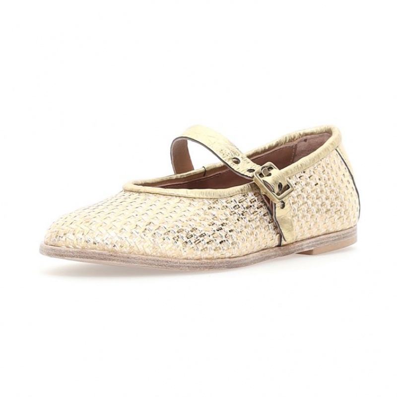 A.S.98 Janet Kadın flat shoes Altın | TR-DFH196048