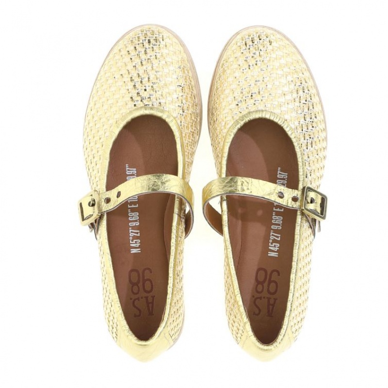 A.S.98 Janet Kadın flat shoes Altın | TR-DFH196048