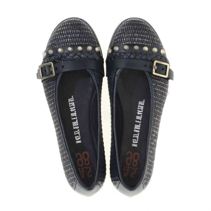 A.S.98 Jayla Kadın flat shoes Siyah | TR-XRU350964