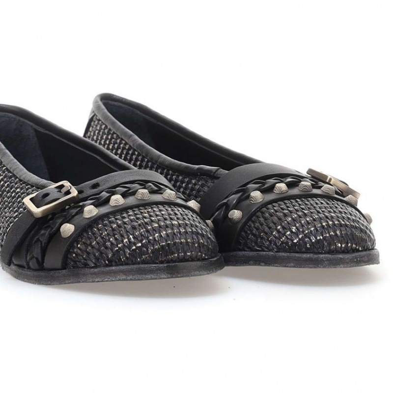 A.S.98 Jayla Kadın flat shoes Siyah | TR-XRU350964