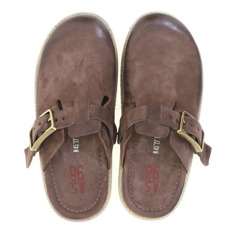 A.S.98 Mules Mike Erkek flat shoes Kahverengi | TR-QSE324067