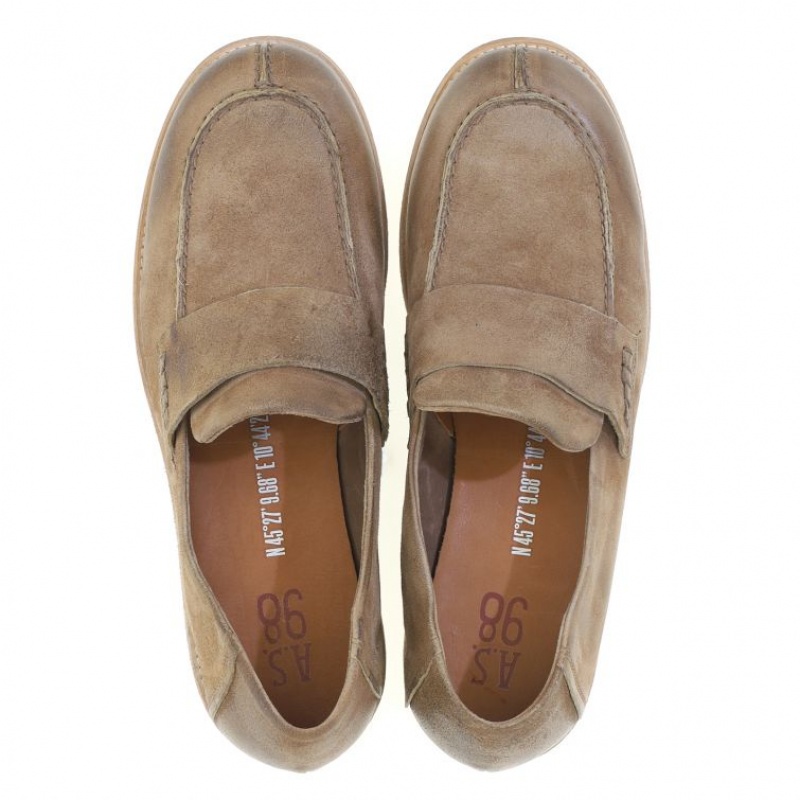 A.S.98 Ogden Erkek flat shoes Kahverengi | TR-IUL674820