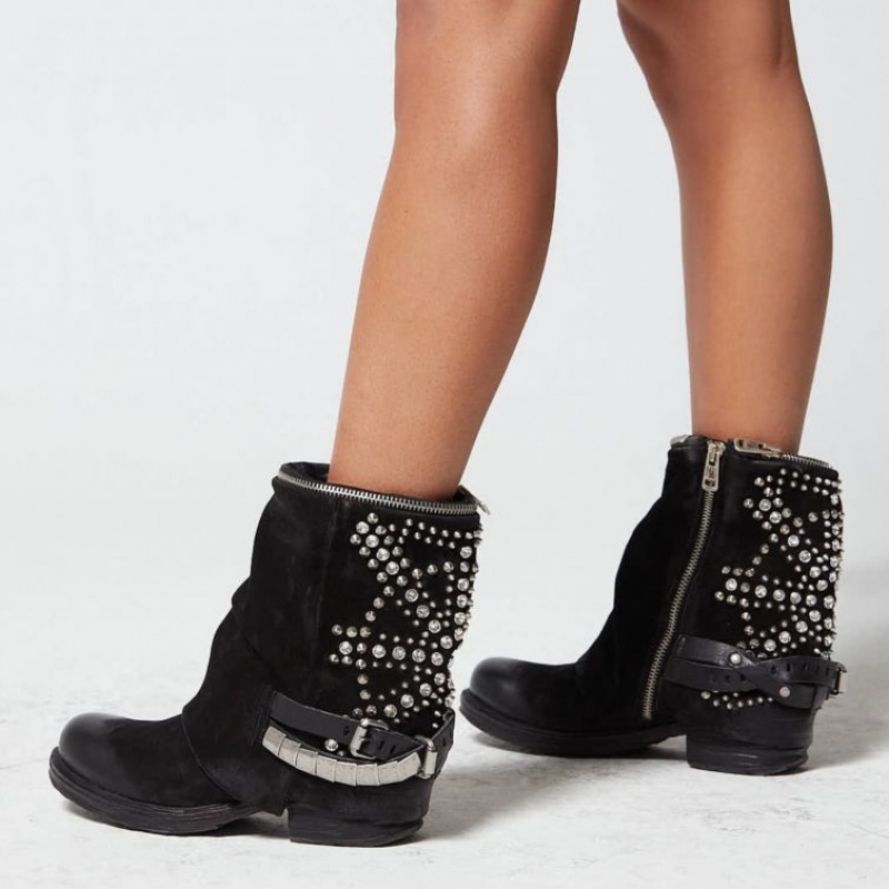 A.S.98 Saint-Shine Kadın Ankle boots Siyah | TR-VRA876910