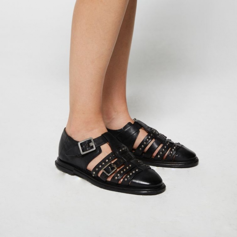 A.S.98 Tacita Kadın flat shoes Siyah | TR-WXO617502